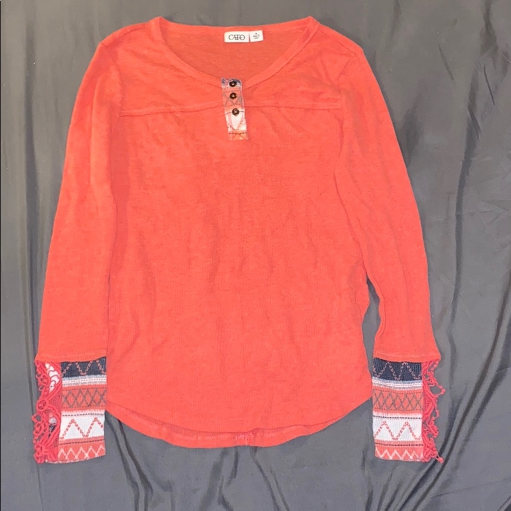 Salmon colored top
